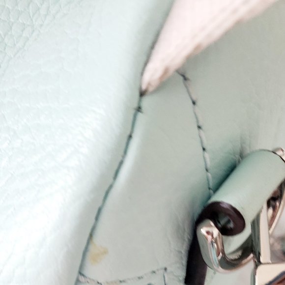 Michael Kors Pebbled Leather Aqua Blue Mini Backpack - Picture 8 of 8